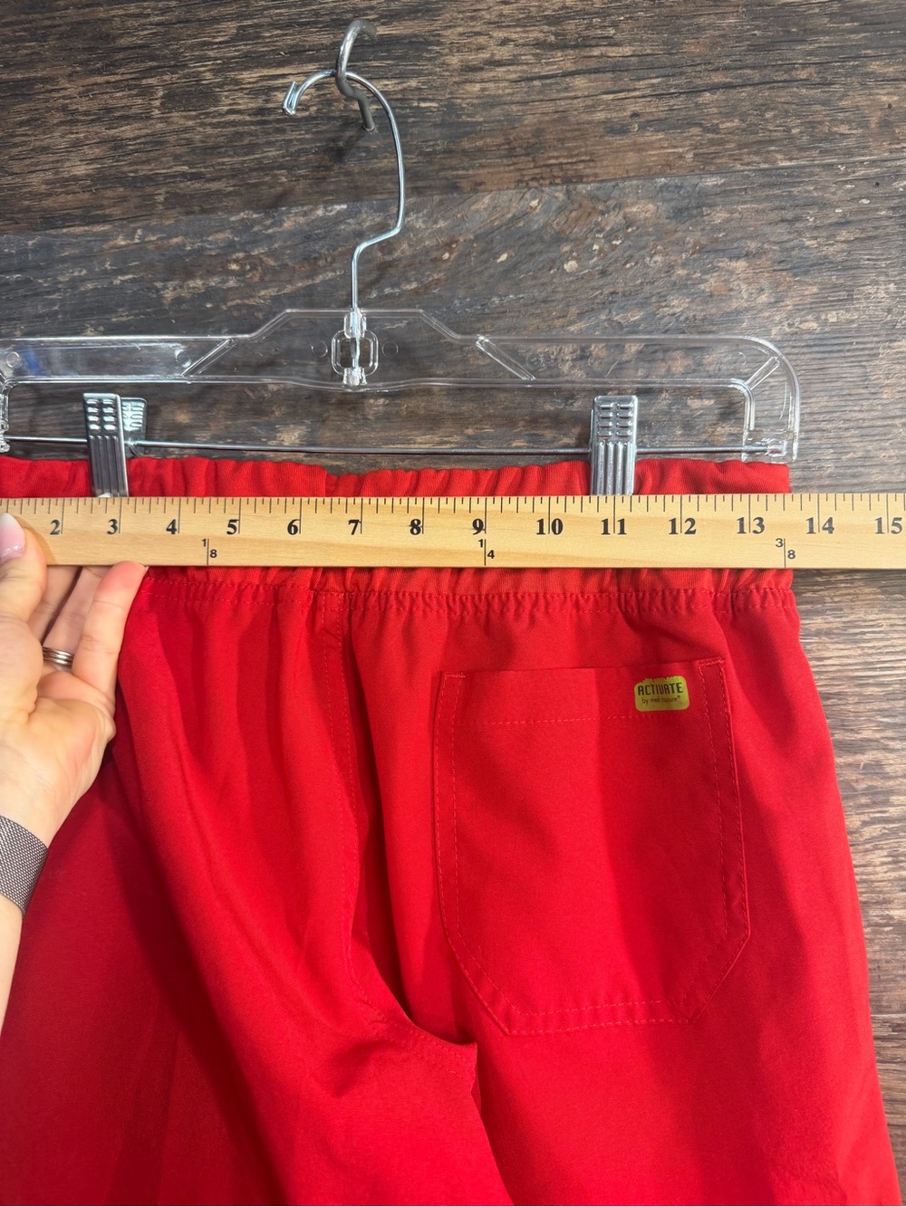 Med Couture Women's Red Cargo Scrub Drawstring Pants - Picture 7 of 7